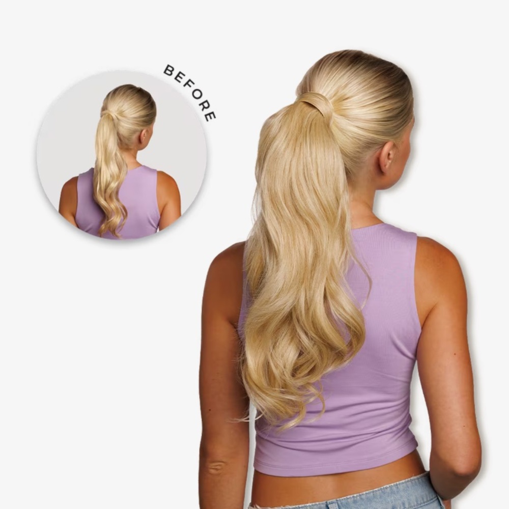 INH Hair Clip-in Ponytail Hair Extension in Champagne Blonde